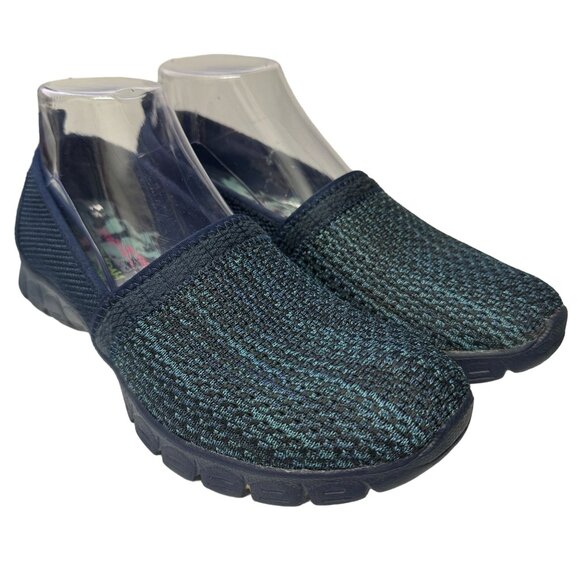 Skechers EZ Flex Loafer Womens 8.5 Navy Blue Air Cooled Memory Foam SlipOn Shoes - Picture 9 of 15